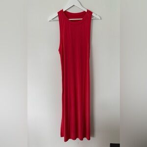 Lululemon Coral Tank “Ease of it All” Maxi Dress. Carnation red – Size 4